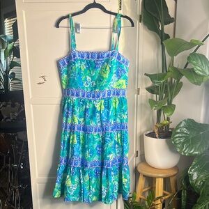 Lilly Pulitzer Green and Blue Floral Dress